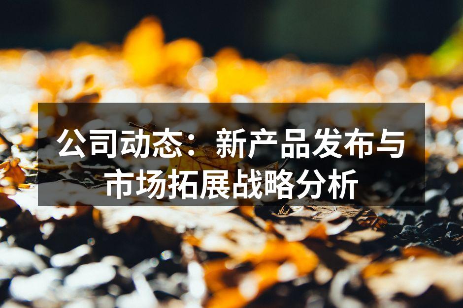 公司动态：新产品发布与市场拓展战略分析